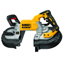 Dual Switch Cordless Band Saw, 5 in Cutting, 44-7/8 in L Blade