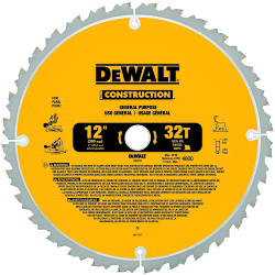 Guaranteed Tough, Large Diameter Thin Kerf Circular Saw Blade, 1 in Arbor