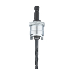 Standard Standard Hole Saw Arbor, 3/8 in Shank, 1/4 in Pilot Drill, Steel