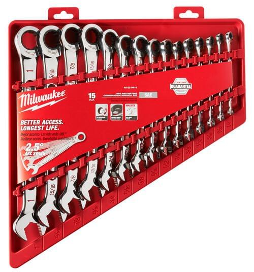 MAX BITE 48-22-9416 Combination Ratcheting Wrench Set