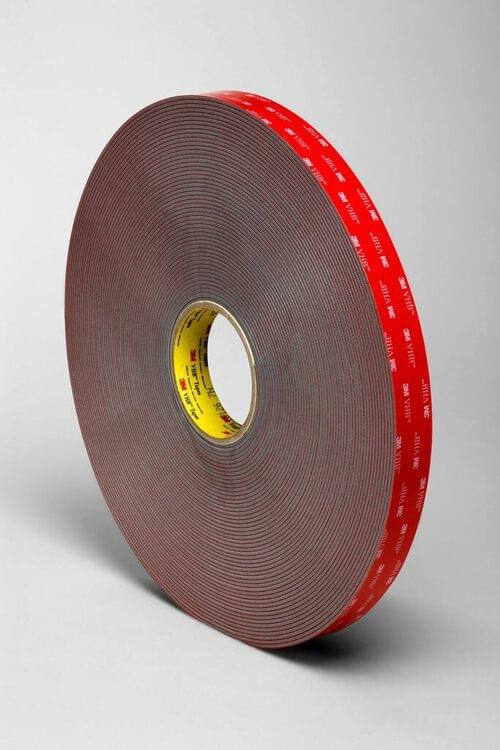 VHB, Tape, 4991, grey, 1.0 in x 36.0 yd x 91.0 mil (2.5 cm x 32.9 m x 2.3 mm)