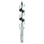 Long Power Ship Auger Bit, 1-3/8 in Dia, 17 in OAL, 12 in L Hollow Center Flute, 7/16 in Shank