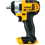 High Performance Cordless Impact Wrench With Hog Ring Anvil, 1/2 in Square Drive