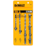 Premium Percussion Hammer Drill Bit Set, 3/16 in Min Drill Bit, 3/8 in Max Drill Bit, 4 Pieces