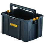 TSTAK; Open Tote, Plastic, Black/Yellow