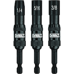 3-Piece Magnetic Pivoting Nut Driver Set, 1/4 in, 5/16 in, 3/8 in Drive