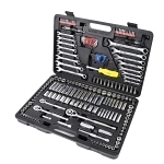 Mechanic Tool Set, 200 Pieces, Chrome Vanadium Steel, ANSI Specified