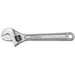 Adjustable Wrench, 10 in OAL, Chrome Vanadium Steel