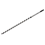  Ship Auger Bit, 7/16 in Dia, 17 in OAL, 12 in L Hollow Center Flute, 3/8 in Shank