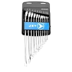 Long Combination Wrench Set, 11 Pieces, 1/4 to 7/8 in, Full Mirror Polished