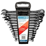 Ratcheting Combination Wrench Set, 13 Pieces, 1/4 to 1 in, Full Polished