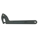 Adjustable Hook Spanner Wrench, 3/4 to 2 in Capacity, 6-1/2 in OAL, Black Oxide