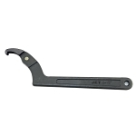 Adjustable Hook Spanner Wrench, 1-1/4 to 3 in Capacity, 8 in OAL, Black Oxide
