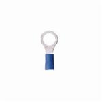 Economy Grade Ring Terminal, 16 to 14 AWG Conductor, PVC, Blue