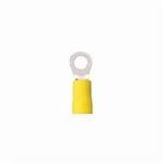 Economy Grade Ring Terminal, 12 to 10 AWG Conductor, PVC, Yellow