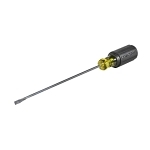 Screwdriver, 3/16 in Cabinet Point, Steel Shank, 11-3/4 in OAL, Rubber Handle