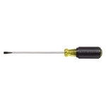 Heavy Duty Screwdriver, 1/4 in Cabinet Point, Steel Shank, 10-11/32 in OAL, Rubber Handle