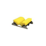 BB-410 Bi-Level Sand Boot Brush, Yellow Fiber Bristle, Stainless Steel Frame