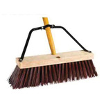 Assembled Street Push Broom, 4-1/4 in L Trim, Extra Stiff Sweep Face