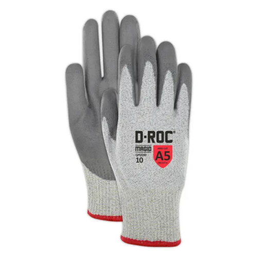 Polyurethane Palm Coated Work Gloves, ANSI Cut Level A5