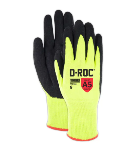 Coated Padded Palm Work Gloves, Cut Level A5