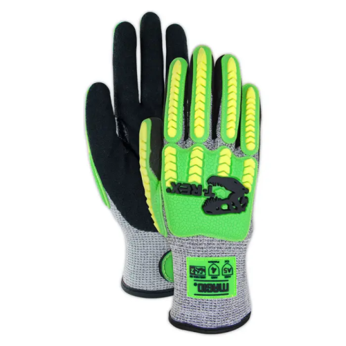 Grip Technology Palm Coated Impact Gloves, ANSI Cut Level A5