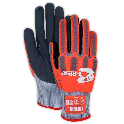Coated Touchscreen Compatible Low-Profile Impact Gloves, 2XL