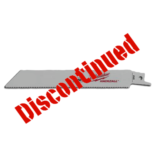 6"14TPI Hackzall Pvc, Straight Back Thin Kerf Reciprocating Saw Blade, 5Pk