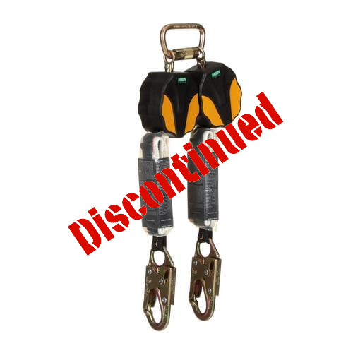 MSA Workman 10157858 Mini Twin Leg Personal Fall Limiter With Carabiner and 36C Snaphook