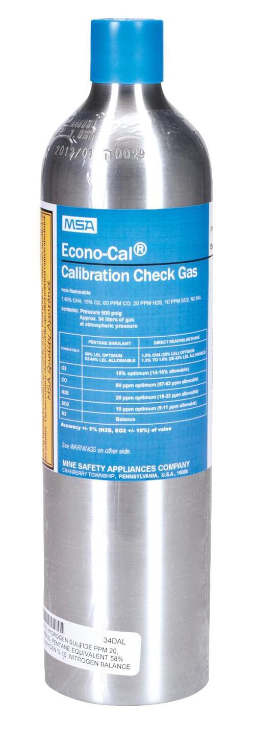 MSA Econo-Cal 10098855 Calibration Testing Gas