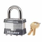 Non-Rekeyable Safety Padlock, Alike Key, 5/16 in Shackle, 4-Pin Tumbler Locking