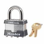 Non-Rekeyable Safety Padlock, Alike Key, 5/16 in Shackle, 4-Pin Tumbler Locking