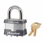 Non-Rekeyable Safety Padlock, Alike Key, 5/16 in Shackle, 4-Pin Tumbler Locking