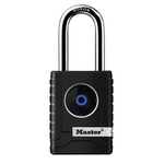 Electronic Bluetooth Outdoor Padlock, Metal Body, 11/32 in Dia Shackle, Black