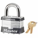 Non-Rekeyable Safety Padlock, Alike Key, 3/8 in Shackle, 4-Pin Tumbler Locking