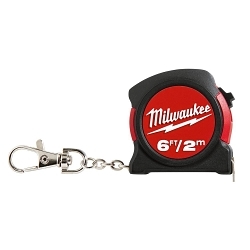 Measuring Tape With Belt Clip and Key Chain,  6 ft L x 13 mm W Blade