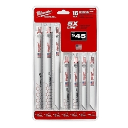 Multi-Purpose Reciprocating Saw Blade Set, 16 Pieces
