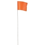 Contractor Grade Stake Flag, 2-1/2 in H 3-1/2 in W, Orange