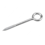 Lag Threaded Eye Bolt, 4.85 mm, Steel, Zinc Plated