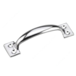Single Utility Pull, 5 in L, Steel, Zinc Plated