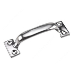 Single Utility Pull, 8 in L, Steel, Zinc Plated