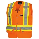 Surveyor, Safety Vest, 2XL, Hi-Viz Orange