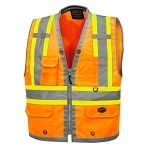 Surveyor, Safety Vest, XL, Hi-Viz Orange