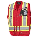 Surveyor/Supervisor, Safety Vest, 3XL, Red
