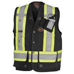 Surveyor/Supervisor, Safety Vest, 2XL, Black