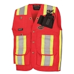 Surveyor/Supervisor, Safety Vest, 3XL, Red