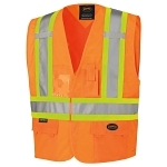 Interlock Safety Vest, to M, Hi-Viz Orange, Tricot Polyester