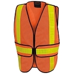 All-Purpose Tear Away Safety Vest, Universal, Hi-Viz Orange, Polyester Mesh