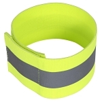 Stretchy/Elastic Reflective Ankle Band, 14 in L, Hi-Viz Yellow/Green