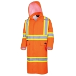 5630 Long Coat, Orange, 300D Oxford Polyester